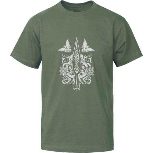 Odin Vikings T Shirt Men Scandinavian Runes Valhalla Tshirt Mens Round Neck Tops Tee Streetwear Short Sleeve Tshirts Tracksuit