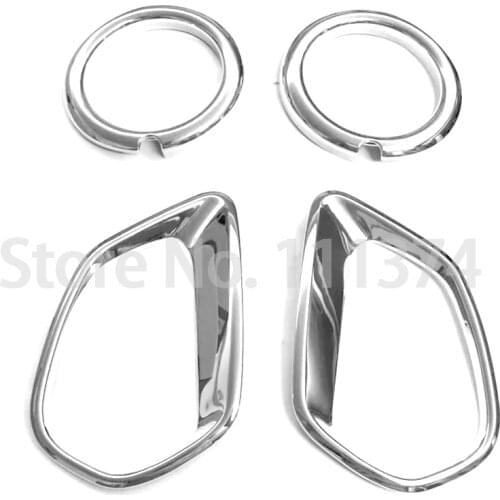 Chrome Front Rear Fog Light Lamp Cover For Mitsubishi Outlander 2015 2016 2017 2018 2019 2020 Frame Trims Accessories