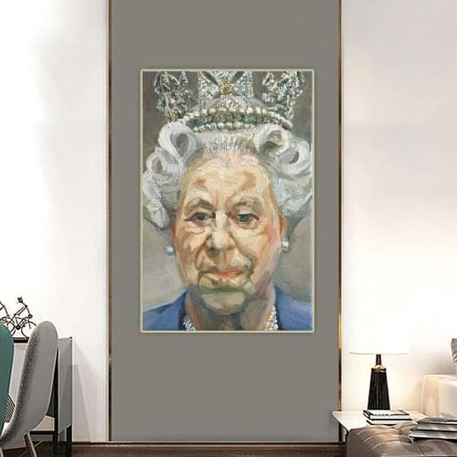 Queen Elizabeth II by Lucian Freud Canvas Oil Painting Artwork Aesthetic Decorative Picture Wall Hanging Decor Home Decoration