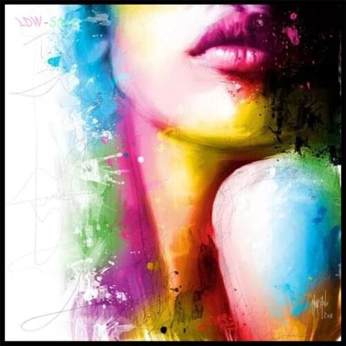 Colorful printed Beauty,5D DIY Diamond Painting Diamond Embroidery Full Square Rhinestones Embroidery Home Decor Mos WG563