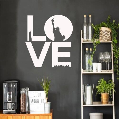 Love New York Vinyl Wall Sticker Removable Decor For Kids Room Living Room Decoration Decal Stickers Mural wallpaper wallsticker