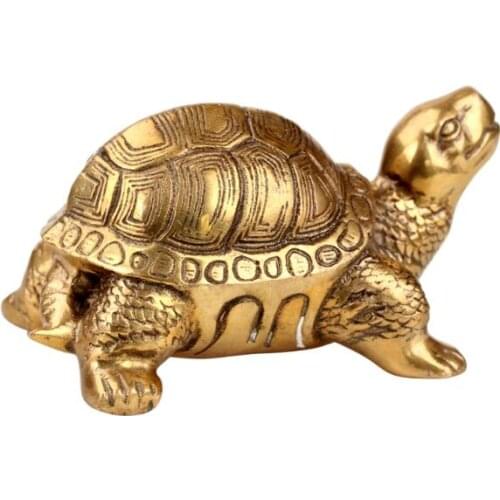 Copper Statue The copper tortoise turtle longevity Home Furnishing Figurine rich crafts decoration Symbolize wealth Animal figur