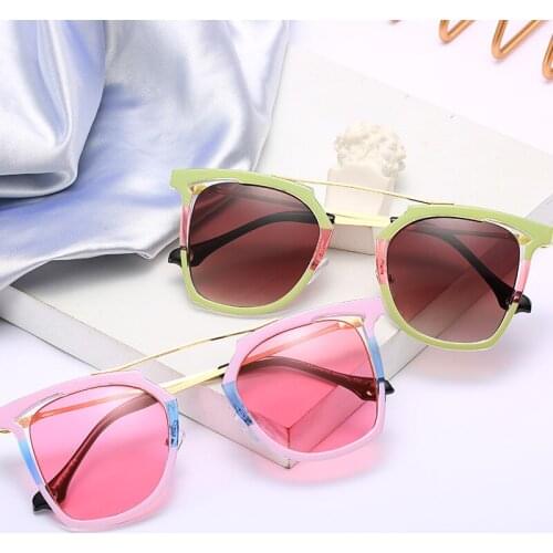 New Luxury Square Sunglasses Women Brand Designer Retro Big Frame Sun Glasses Vintage Gradient Male Oculos Feminino UV400