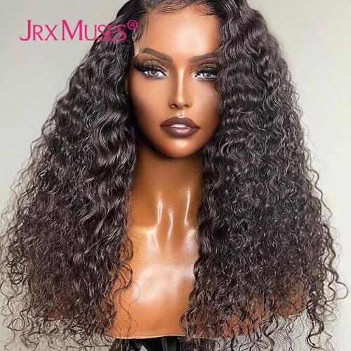 JRX MUSES Water Wave T Part Lace Front Human Hair Wigs Pre Plucked Remy Brazilian Lace Wigs For Black Women