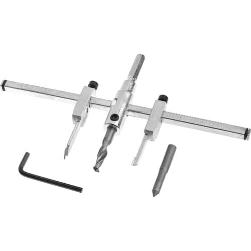 Adjustable 40-200mm Metal Wood Circle Hole Saw Drill Bit Cutter Kit DIY Tool