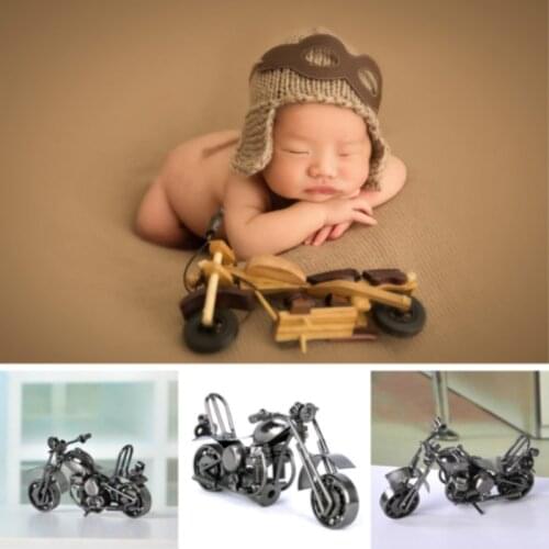 Newborn Photography Props Mini Metal Motorbike Infant Photo Shoot Accessories Creative Props Cool Photo Decorations New Type