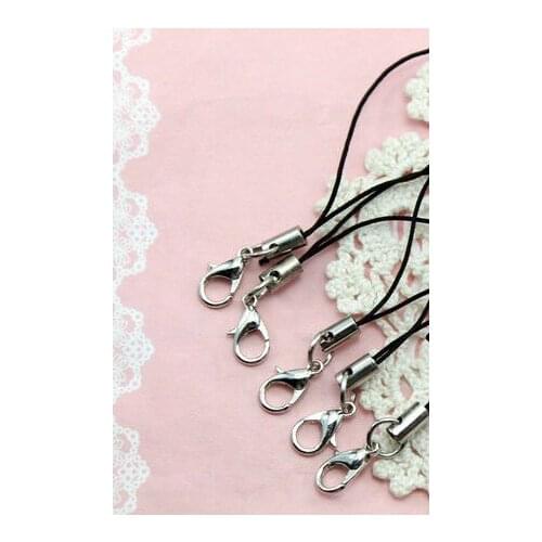 100pcs Cell Phone Straps Lobster Clasp Lanyard Strap Cord Keychains Cords Keyring For DIY Jewelry Making Findings