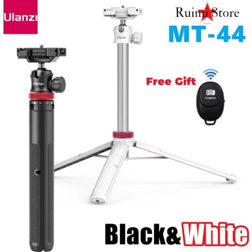 Ulanzi MT-44 Extend Tripod for DSLR Camera Phone Vlog Tripods With Cold Shoe Phone Mount Holder for Microphone LED Light