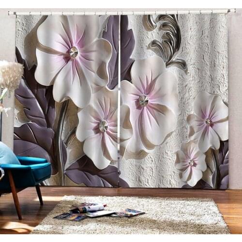 2 Panel 3D Print Curtains, Expressions Cheer Natural Habitat Illustration for Living Room Bedroom Window Drape with Hooks & Ring