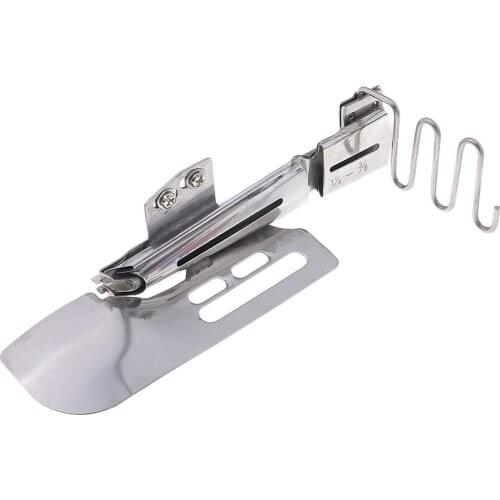 Silver Metal CoverStitch Machine Binder, Single-Fold Binding Attachment Sewing Machine Parts for Clothes Bag Accessories