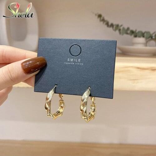 Twisted Circle Round Hoop Earrings For Women Sexy Creative Geometric Trendy Fashion Jewelry Wholesale S925 Pins