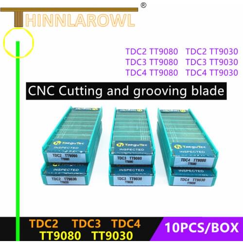 10PCS TDC2 TDC3 TDC4 TT9080 TT9030 CarbideInsert TaeguTec 2MM 3MM 4MM Slotting CNC Lathe Tool Turning Tool CNC Steel Processing