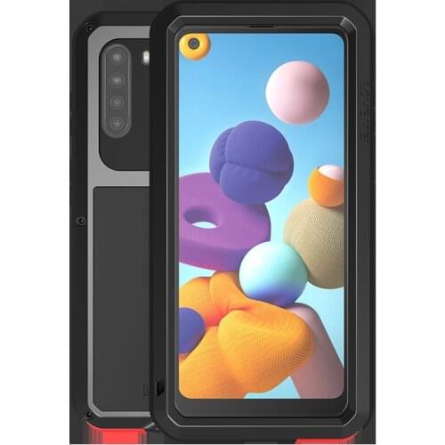 Love Mei Waterproof Case For Samsung Galaxy A21 (us) Case Powerful Metal Armor Shock Dirt Proof Water Phone Cases Sm-a215u (usa)