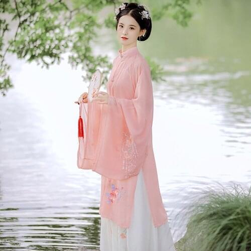 Embroidery Hanfu Women Chinese Traditional Gown Dress Dance Fairy Costume Cosplay Female Princess Clothing
