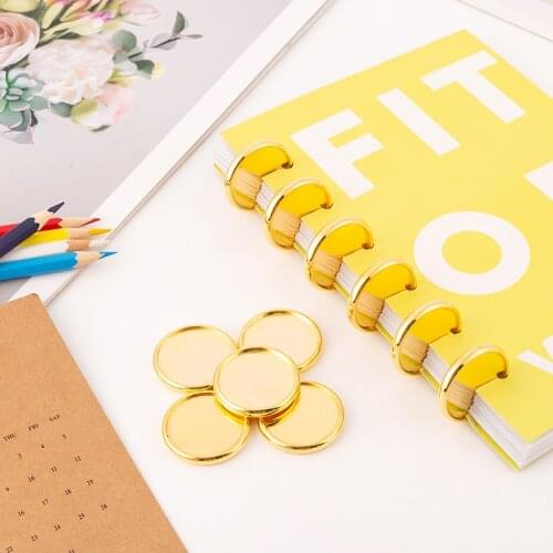 Golden Planner Disc Mushroom Binder Discs Plastic Mushroom Notebook Binder Ring T-shape Binding Buckle DIY Scrapbook Accessories