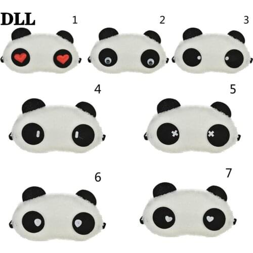 1pcs lovely panda eye mask shade cute travel rest blindfold cover sleeping eye mask eyeshade eyepatch
