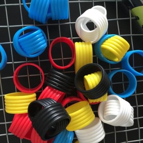 2Pcs Stretchy Tennis Badminton Racket Handles Rubber Ring Tennis Racquet Band Badminton Grip Tennis Racquet Band Overgrips