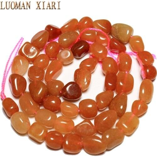 5-10 mm Irregular Straight Hole Natural Red Aventurine Stone Beads For Jewelry Making DIY Bracelet Necklace Strand 15