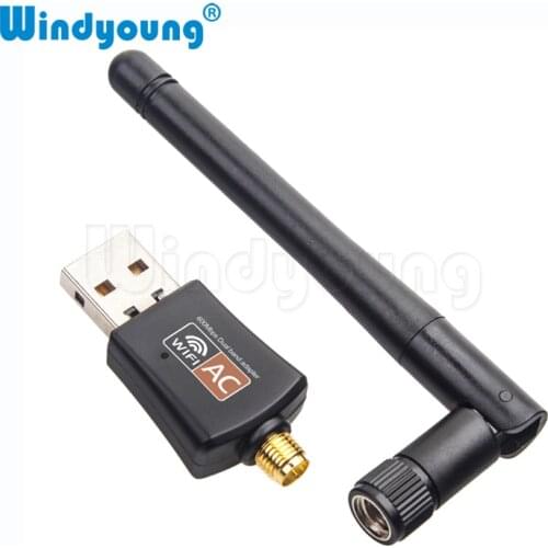 5/2.4Ghz Wifi Adapter USB Dual Band 600Mbps Wifi Antenna Dongle LAN Adapter Wireless Network for Windows XP Win7 8 10 Mac Vista
