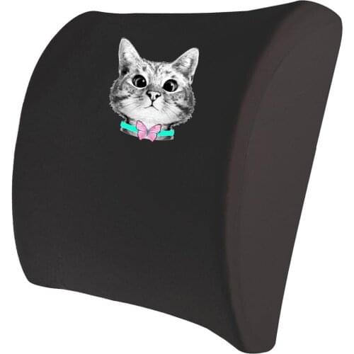 Custog X-LARGE Memory Foam Pillow Seat Cushion Waist Support Back Cushion For Office Chair Orthopedic Health Care Chair Pad Cat