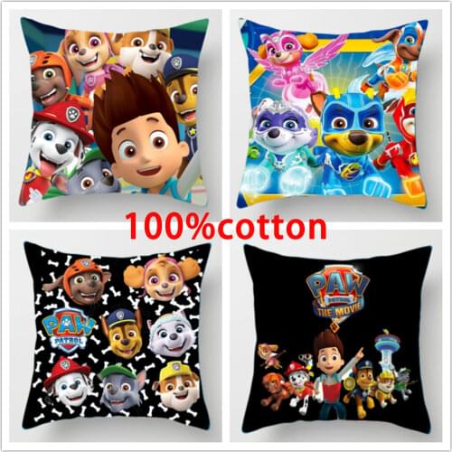 Paw patrol Cushion Cover Pillowcase Solid Color Pillow Case Decor Sofa Throw Pillows Room Pillow Cover Decorative Wholesale