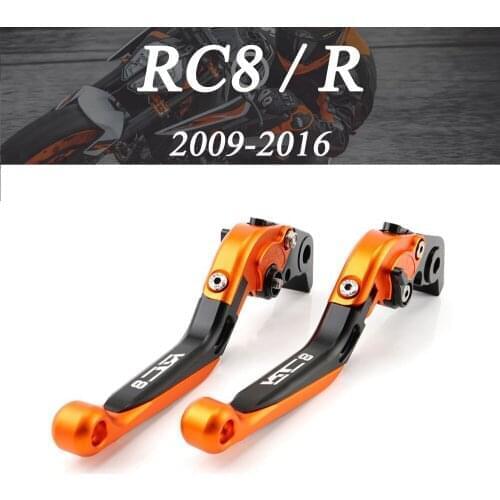 Motorcycle Accessories CNC Folding Extendable Brake Clutch Levers For RC8 / R 2009-2016 with logo