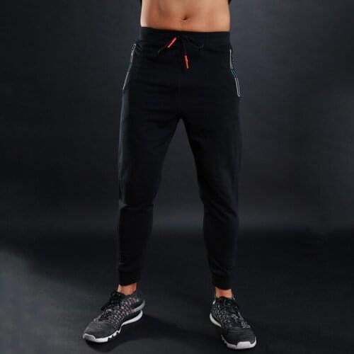 Hot Sale Pantalon Homme Men Male Trousers Elastic Waist Pockets Straight Casual Solid Sported Men Long Pant Sweatpants