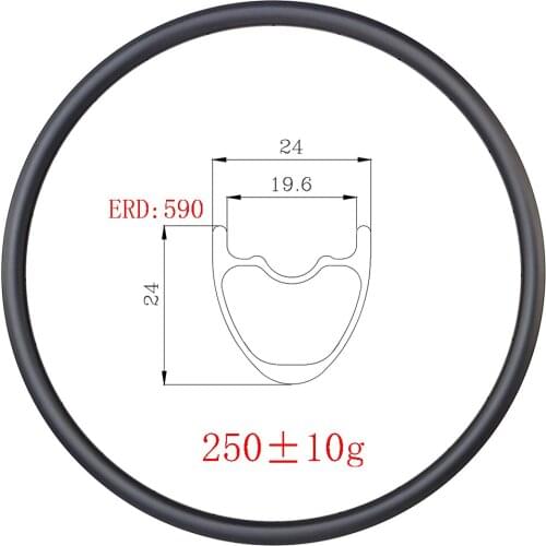 Utralight 250g 29er 24mmX24mm MTB XC carbon rim tubeless clincher UD matte glossy 24 28 32 Holes 29in disc brake wheel mountain