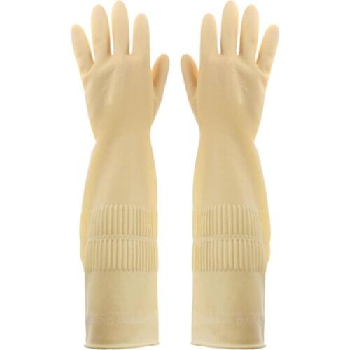 Natural Latex Gloves Cleaning Rubber Wear Resistant Garden Household Kitchen Working Gloves Home Garden Planting Elements