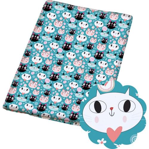 Diy polyester fabric Valentines Day pattern polyster and cotton fabric patchwork printed sewing dress supplier 50 * 140cm/piece