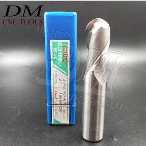 SWT Ball End Milling Cutter 20mm Straight Shank End Mill For Metal Processing Milling Attachment Cutters CNC Wood Router Bit