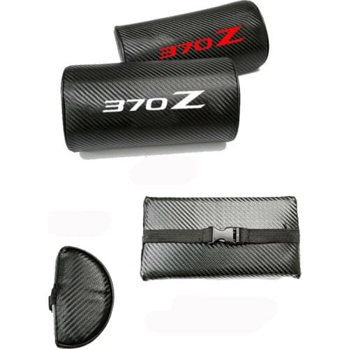 Carbon Fiber Texture PU leather Car Neck Pillow For Nissan 370Z