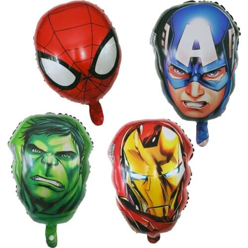The avengers balloons Foil Super Hero Hulk Captain America Spiderman Ballon For Boys Birthday Supplies