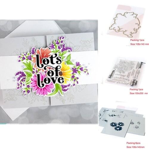 Mosaic Letters Cutting Dies & Stamps & Stencil Scrapbook Dariy Decoration Stencil Embossing Template DIY Greeting Card Handmade