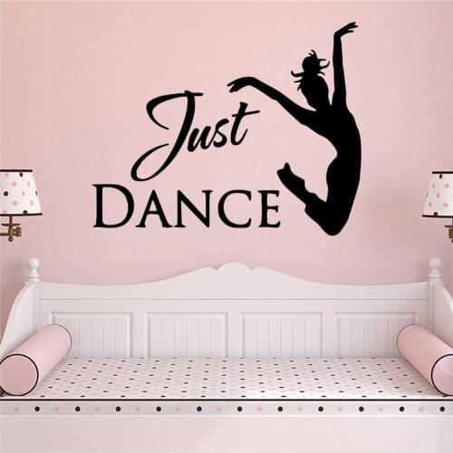 Fun Art Vinyl Wall Stickers Dance Girl Wall Decals For Kids Rooms Girls Room Home Decorative Sticker Mural Wall Decor Wallpaper