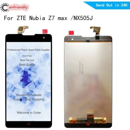 LCD For ZTE Nubia Z7 Max NX505J lcd display screen touch panel front outer glass screen digitizer assembly for ZTE Z7max NX505J