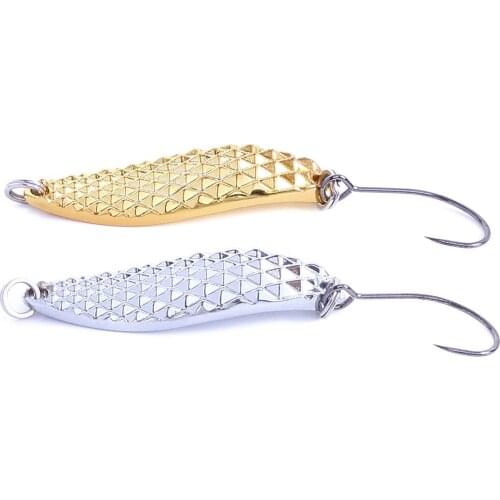1Pcs/lot High Quality 5g Sequined Gold/Silver Spoon Lure For Fishing Baits Sea Lures Tool Wobblers Spinner