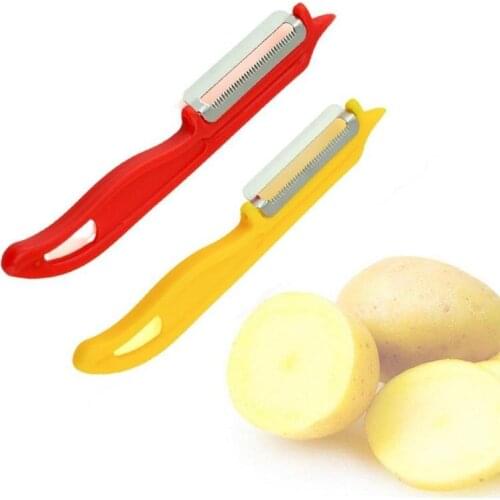 1pc Cutter Melon Planer Grater Stainless Steel Vegetable Potato Peeler Kitchen Supplies Slicers Gadgets Mini Fruits Random Color