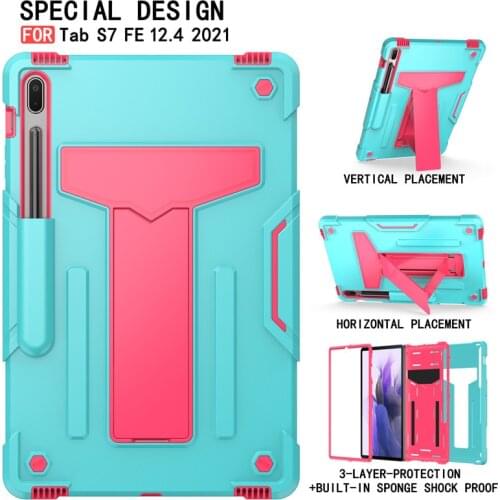 12.4 Case For Samsung Galaxy Tab S7 FE Case T730 T736 Protective Cover SM-T730 SM-T736 for Samsung Galaxy S7 FE (Lite) 2021 Case