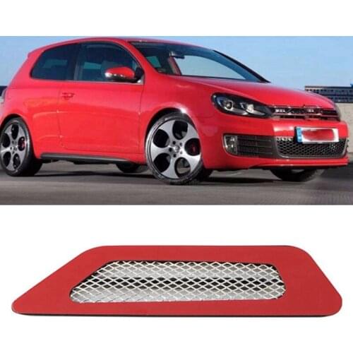 2Pcs Car Fender Side Air Flow Vent Grille Cover Sticker Decoration Auto Intake Outlet Chrome Car Exterior Styling Accessories