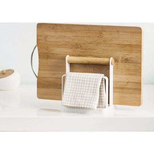 2021 Wood Chopping Cutting Board Handle Kitchen Supplies Drain Pan And Pot Cover Holder Storage Finishing Knife Rack