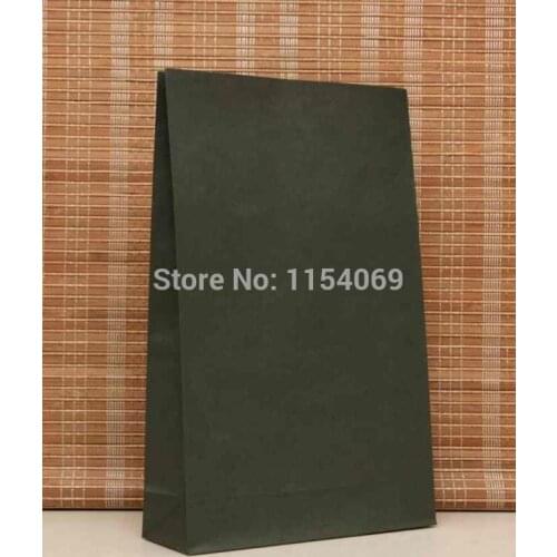 23x12x7.5cm 50pcs/lot Green Kraft Paper Bags Recyclable Jewelry Food Cosmetics Packaging Shopping Paper Gift Bag For Boutique