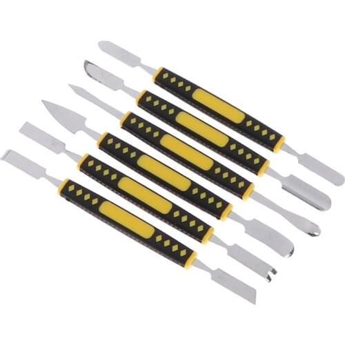 6pcs/set Prying Opening Repair Tool kit For Mobile Phone Notebook Dual Heads Metal Spudger Hand Tools Sets