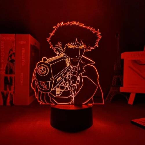 Anime Cowboy Bebop Spike Led Light Manga 3d Lamp Anime Figures Night Lamp Portable Lighting anime decor