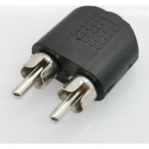 3.5mm Audio Stereo Jack Female To 2 RCA Male Audio Jack Connector Adapter Converter for Speaker