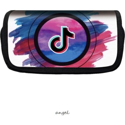 Childrens Pencil Case Tik Tok Kids Boys Pen Bag Girls Pencil Box Storage Bag Girls Cosmetic Case Make Up Organizer Bag