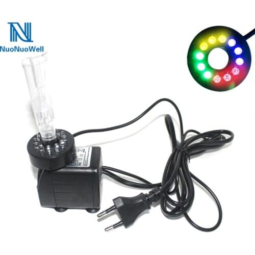 12 LED Mushroom Fountain 10W Submersible Pump Rockery Pond Aquarium Landscaping Indoor Garden Water Fountains Spray Head