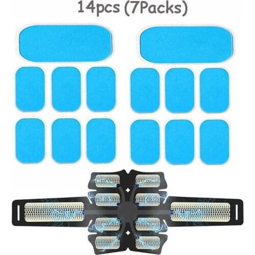 14pcs EMS Trainer Abdominal Gel Stickers Gel Pads For Muscle Stimulator Exerciser Replacement Massager Gel Patch Accessories