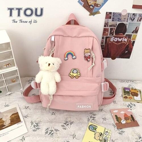 Women Canvas Backpacks Girls School Bag Rucksack For Ladies Yellow Black Travel Fashion Bagpack Backpack Bolsas Mochila Mujer
