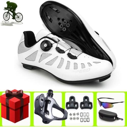 Sapatilha Ciclismo Cycling Shoes Men Sports Road Bike Sneakers Racing Women Bicycle Flat Spd-SL Footwear Breathable Bicicleta